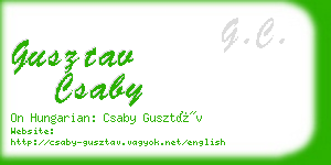 gusztav csaby business card